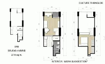 Culture Thonglor Studio 27.5 ตร.ม. ราคารอบ VVIP ตำแหน่งสวย